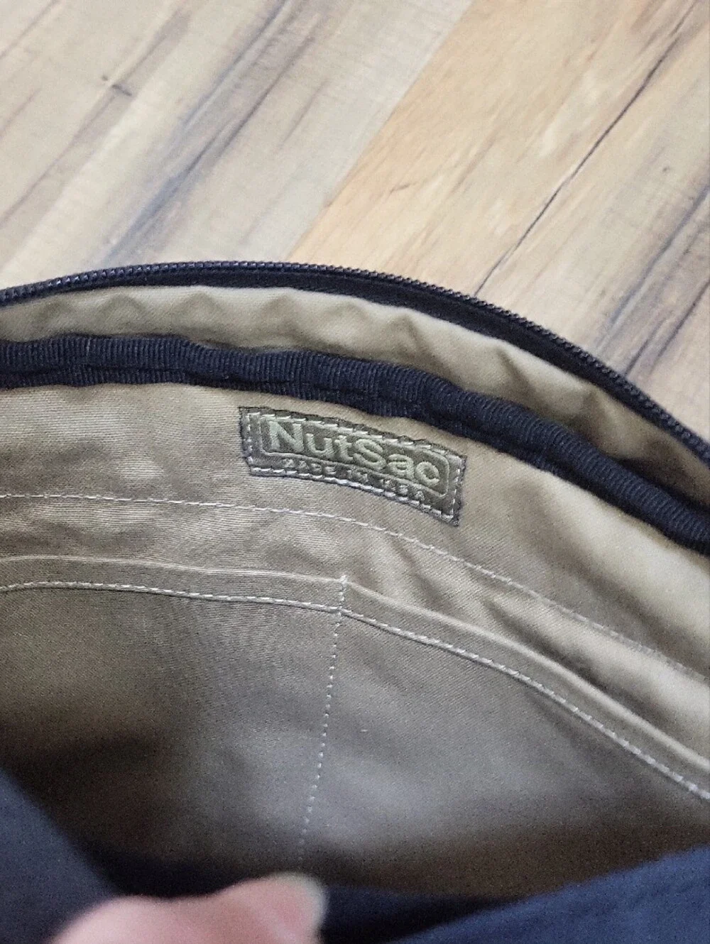 NUTSAC Black Satchel 11 Waxed Canvas & Leather Messenger Bag